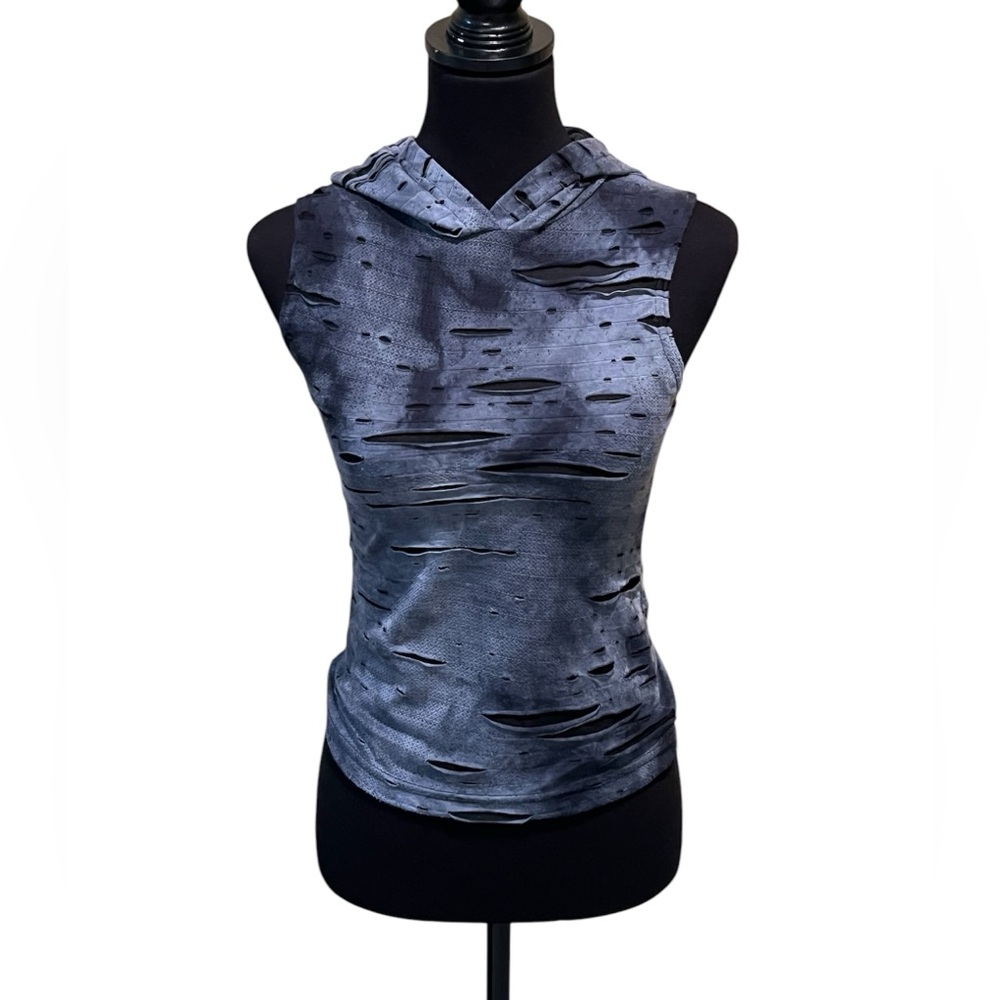 Shrine size small sleeveless tank with hood